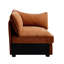 1 siège orange avec détails exquis, tiroir caché et chenille en tissu de chenille, retrait des accoudoirs Clean Line
