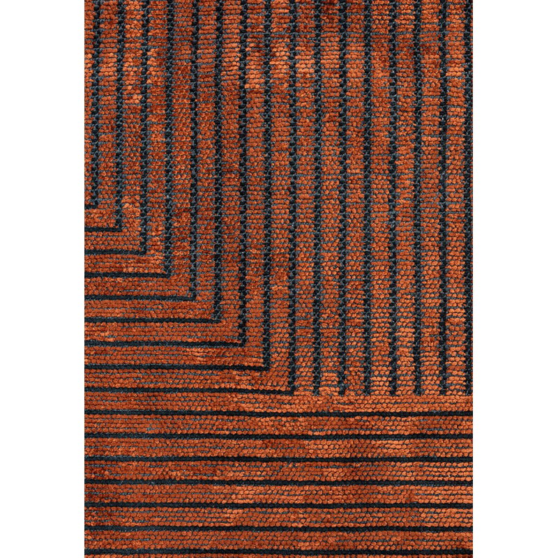 Tapis carré à motif géométrique Labrynth, Rectangle 7 pi 10 po x 11 pi 2 po