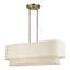 Grand lustre linéaire en laiton antique 4 lumières Aselin-122725091-122725089-122725093