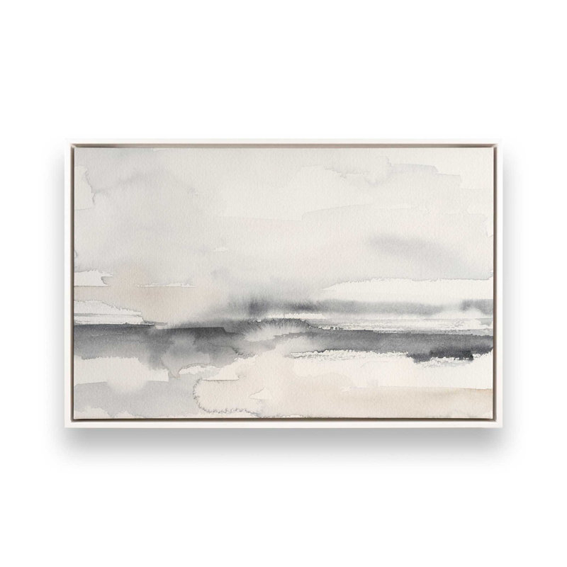 Ensemble de 2 marées intemporelles, H 13 po x l 38 po, Cadre flottant blanc opaque