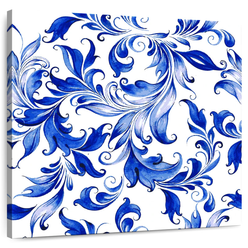 Motif floral abstrait Kerner, H 16 po x l 16 po