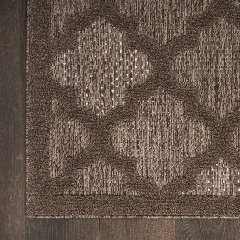 Tapis intérieur / extérieur Moung Trellis, Rectangulaire 2 pi x 4 pi