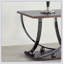 Table de bout en nickel noir avec tablette inférieure, combinant style moderne et rangement polyvalent pour tout espace de vie.