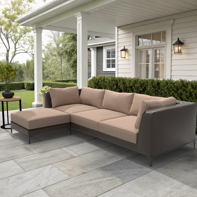 Ensemble de coussins de remplacement pour canapé modulaire intérieur / extérieur, 5 po, Beige
