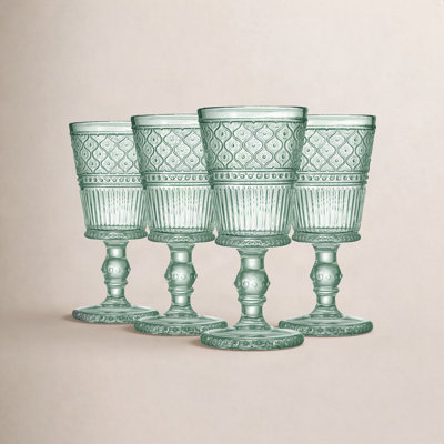 Claro Ribbed Crystal Goblet