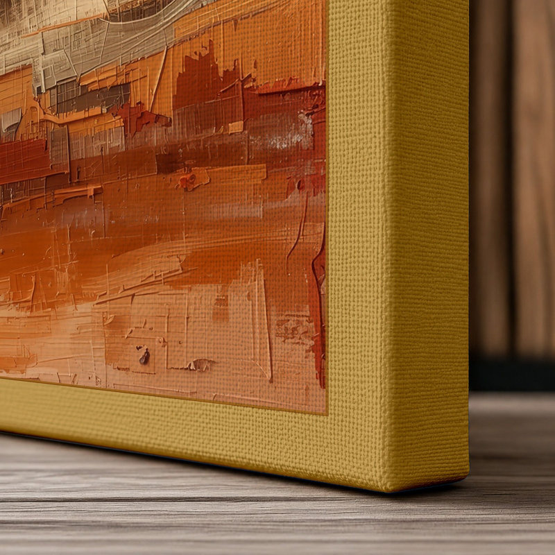 Layers of Light Modern - Wrapped Canvas, 18x12 - 45.7 x 30.5 cm, Ochre Border