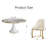 Modern White Round Stone Dining Table Set-562573261-562573262-562573263