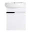 Meuble-lavabo 16 po avec lavabo en céramique, fermeture en douceur, salle de bain compacte murale 16 po, portes fermées, pour petite-803866355
