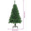 vidaXL Artificial Christmas Tree with 300 LEDs with Stand Green-1082833595