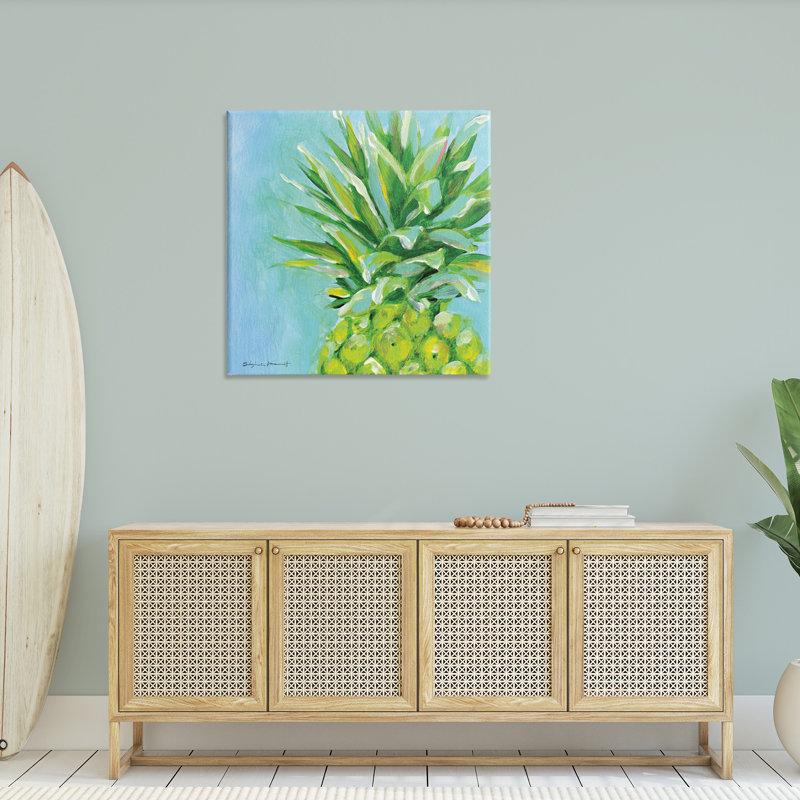 " Tropical Blue Pineapple Fruit " by Stephanie Workman Marrott, 36" H x 36" W x 1.5" D