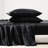 7 Pcs Split King Luxury Black Satin Sheet , Soft To Touch, - Frizz, , 1 Flat Sheet, 2 Fitted Sheets, 4 Pillowcases And Silky,