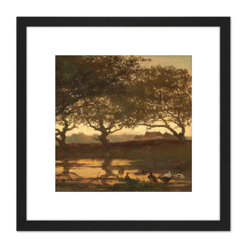 Bilders Woodland Pond At Sunset Landscape by Gerard Bilders - Single Picture Frame Painting