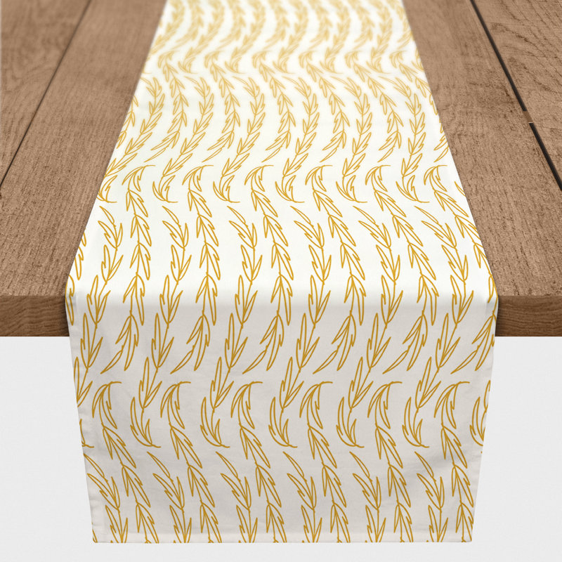 Chemin de table Dalke, 72 po x 16 po, Jaune