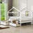Heulwen Two Drawers Wooden House Bed-1726847272-1726847284
