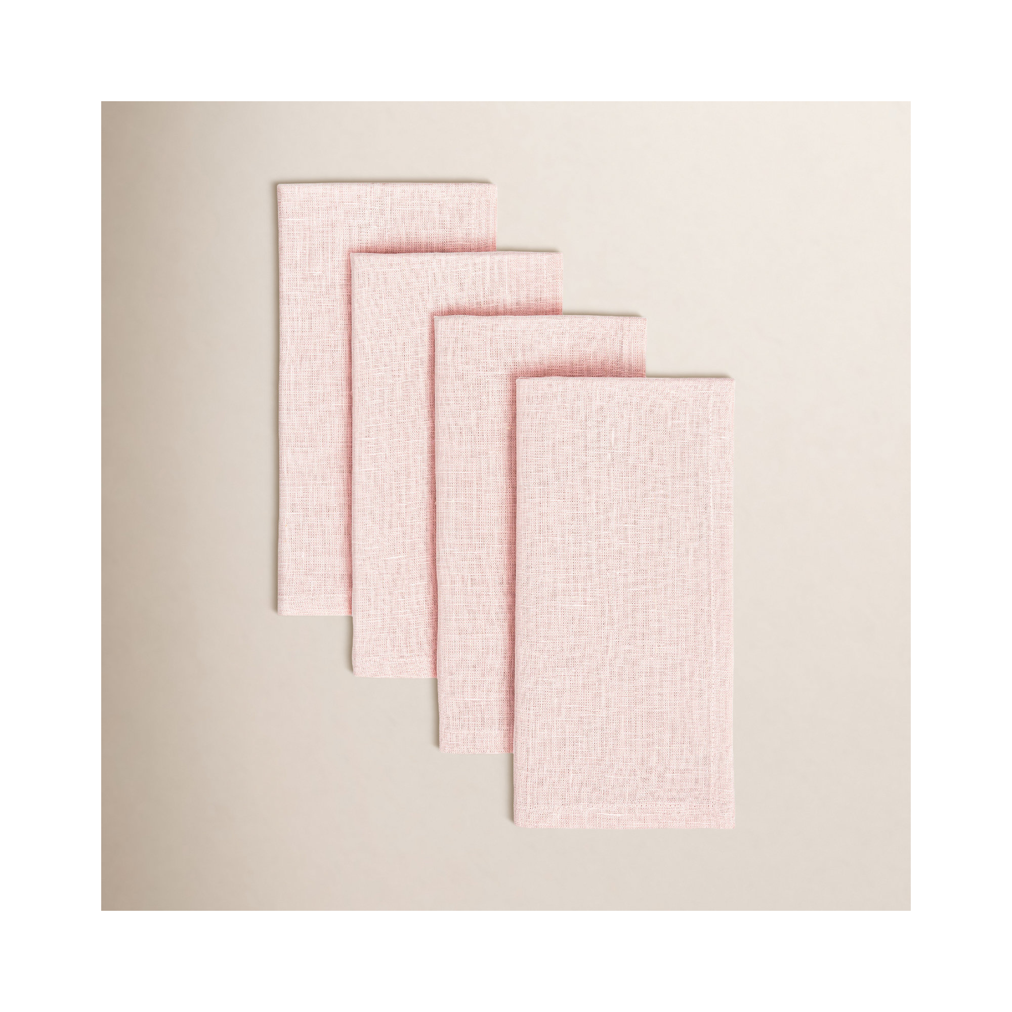 over&back 100% Linen Napkins, Pink