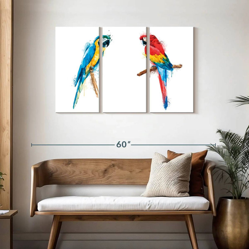 Macaw Duo Color Splash, H 28 po x l 45 po