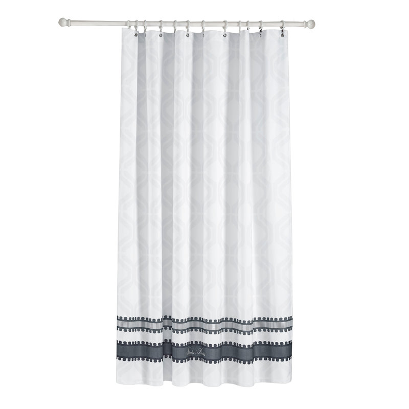 Rideau de douche simple de couleur unie, Blanc