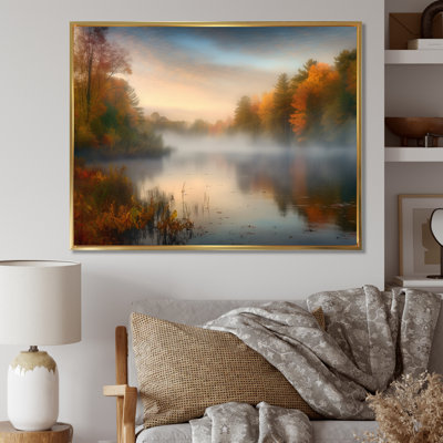 «Misty Lake III», reproduction d'art sur toile
