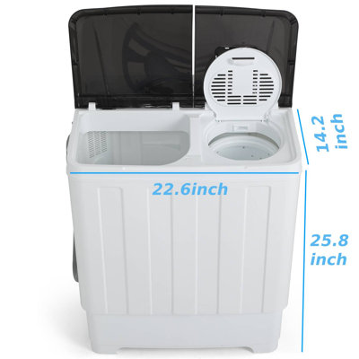 4 pieds cubes par pied Combiné laveuse et sécheuse portative haute efficacité en blanc