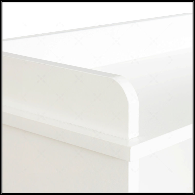 10-Shelf Bookcase, White