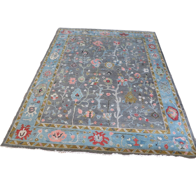 Tapis rectangulaire en laine de conception unique 11 pi 10 po x 15 pi Rectangle