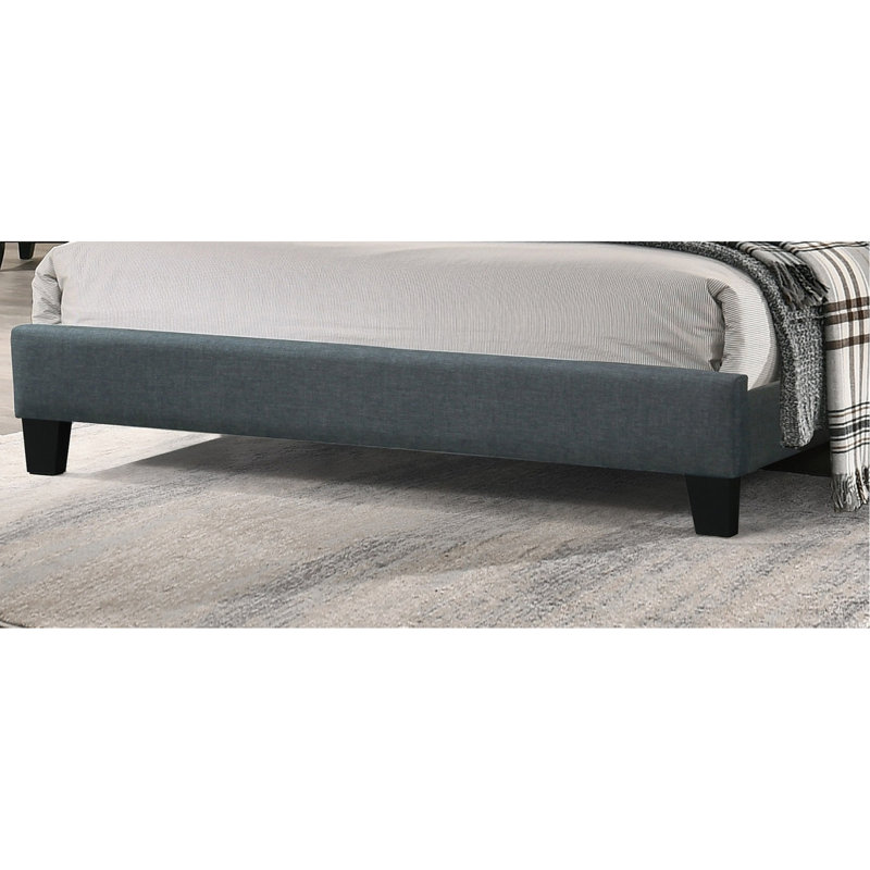 Braylea Upholstered Platform Bed, Charcoal, Queen