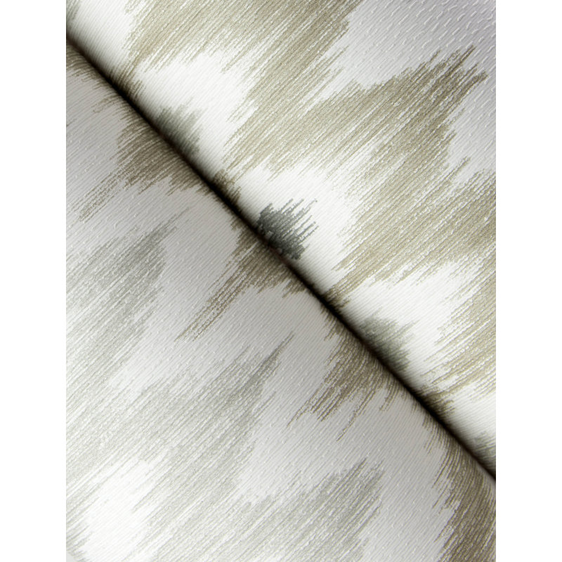 Papier peint Solola Chartreuse Ikat, Gris