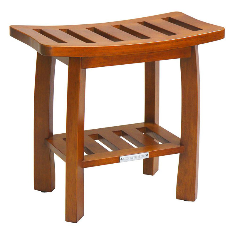 Banc de douche en bois l 19 po