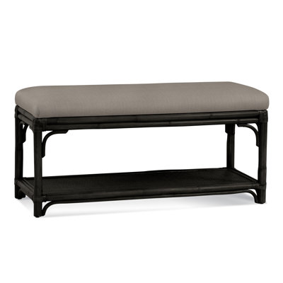 Summer Retreat Wicker Shelf Storage Bench
