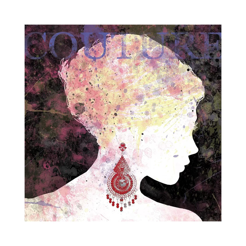 Couture 1 Piece Wall Art on Canvas, 30.48 cm H x 30.48 cm W, Wrapped Canvas