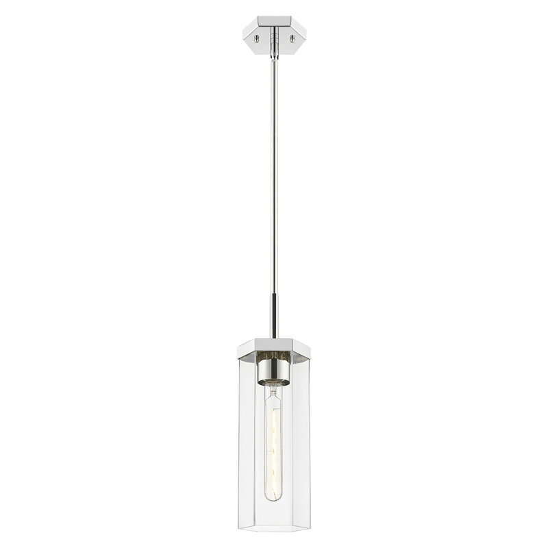 Downtown Urban - Blakeley - Luminaire suspendu 1 corde 5 po, Clair, Nickel poli