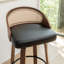 Swivel Upholstered Counter Stool with Solid Wood Frame-1574450894-1574450891