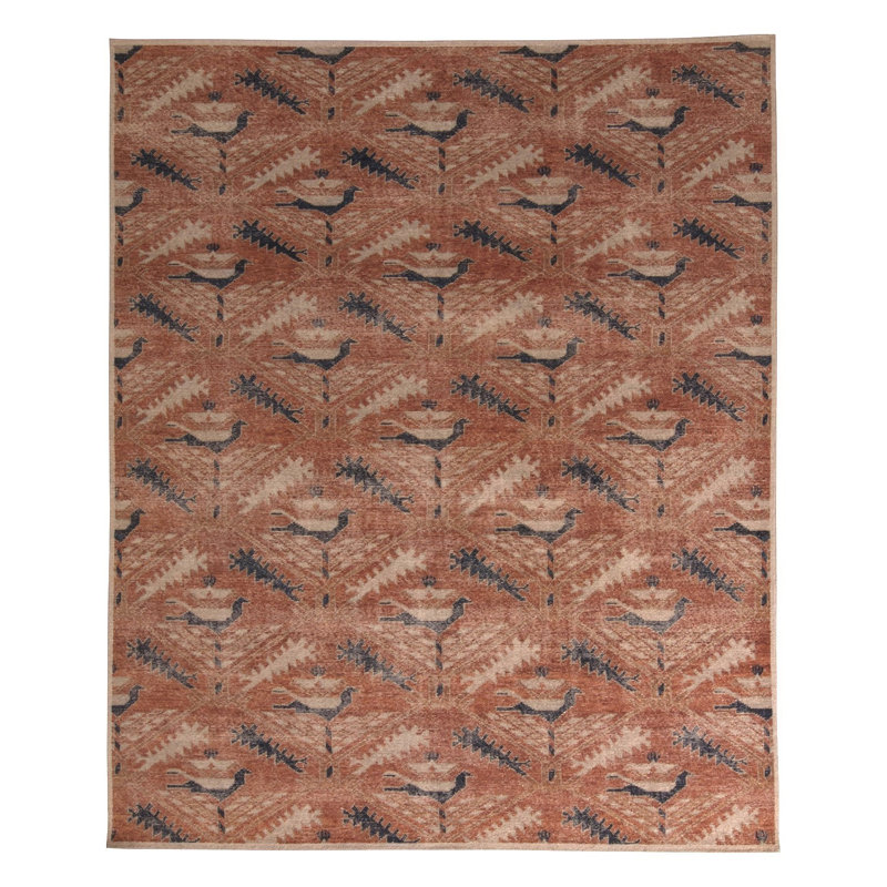 Rug & Kilim's Homage Geometric Floral Beige Pink And Blue Wool Custom Rug, Rectangle 12' x 15'