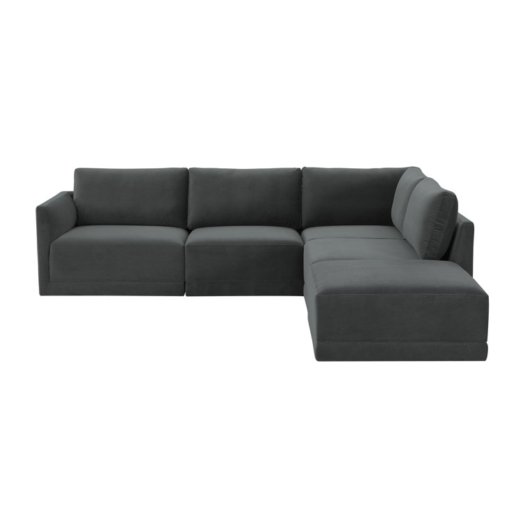 Deirdre 5 - Piece Modular Upholstered Reversible Chaise L-Sectional