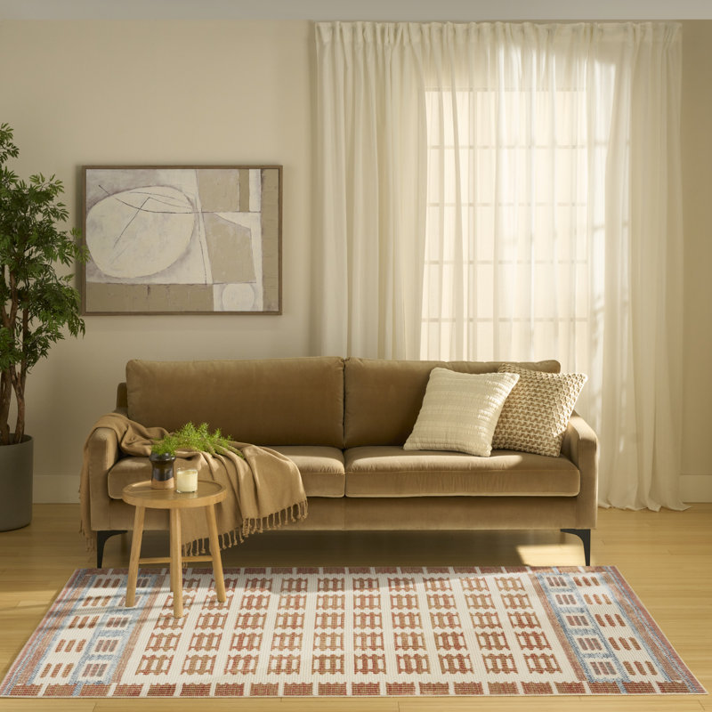 Marilo Power Loom Polyester Area Rug, Rectangle 3' x 5'