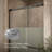 Elate Tall Sliding Shower Door, 75-1/2-In H X 50-1/4 - 53-5/8-In W, With Heavy 5/16-In Thick Crystal Clear Glass With Privacy Band-55870973