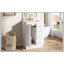 Meuble-lavabo 24 po avec lavabo en céramique intégré, 1 porte, 3 tiroirs, meuble-lavabo simple pour petite et moyenne salle de bain, blanc-205412224