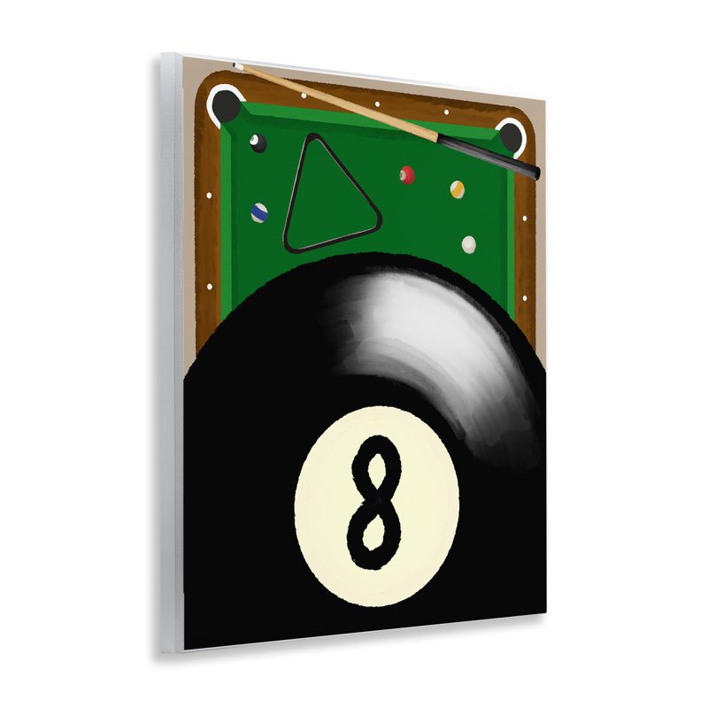 Plaque de table de billard et boules, design par Jennifer Stith