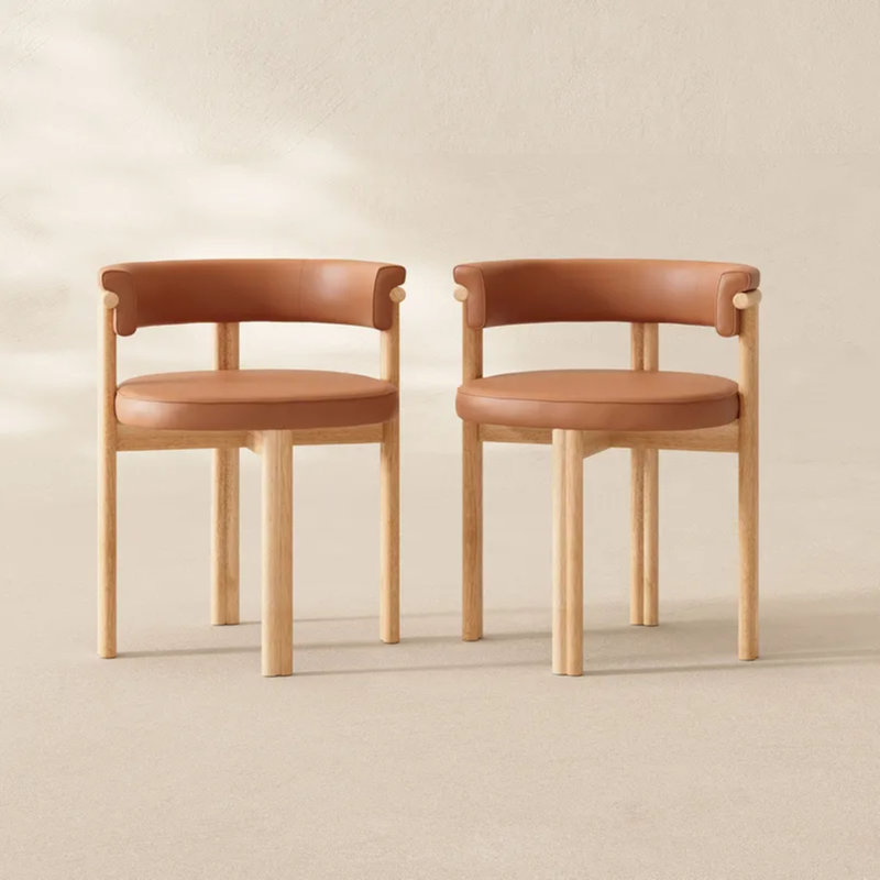 Chaise de salle à manger en cuir Cabo