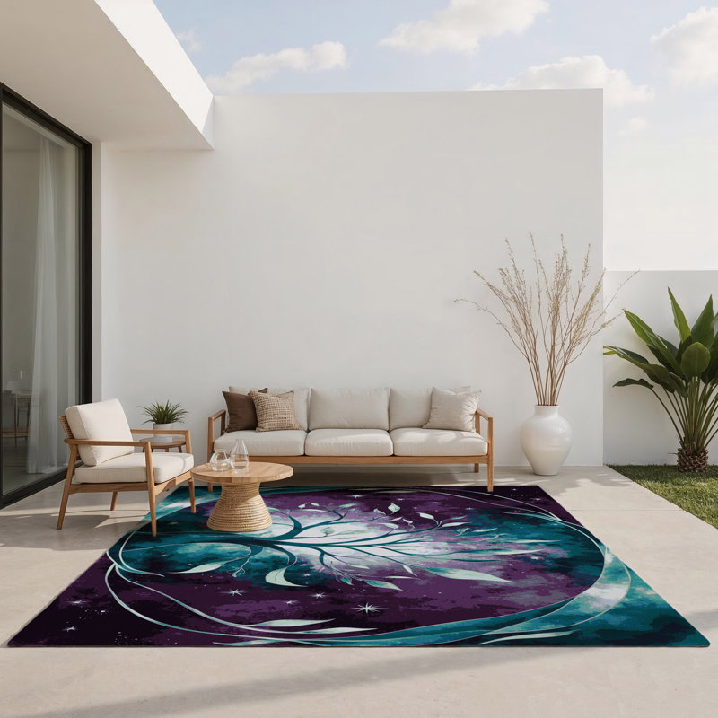 Twilight Bramble Indoor And Outdoor Area Rug, Rectangle 8' x 10'