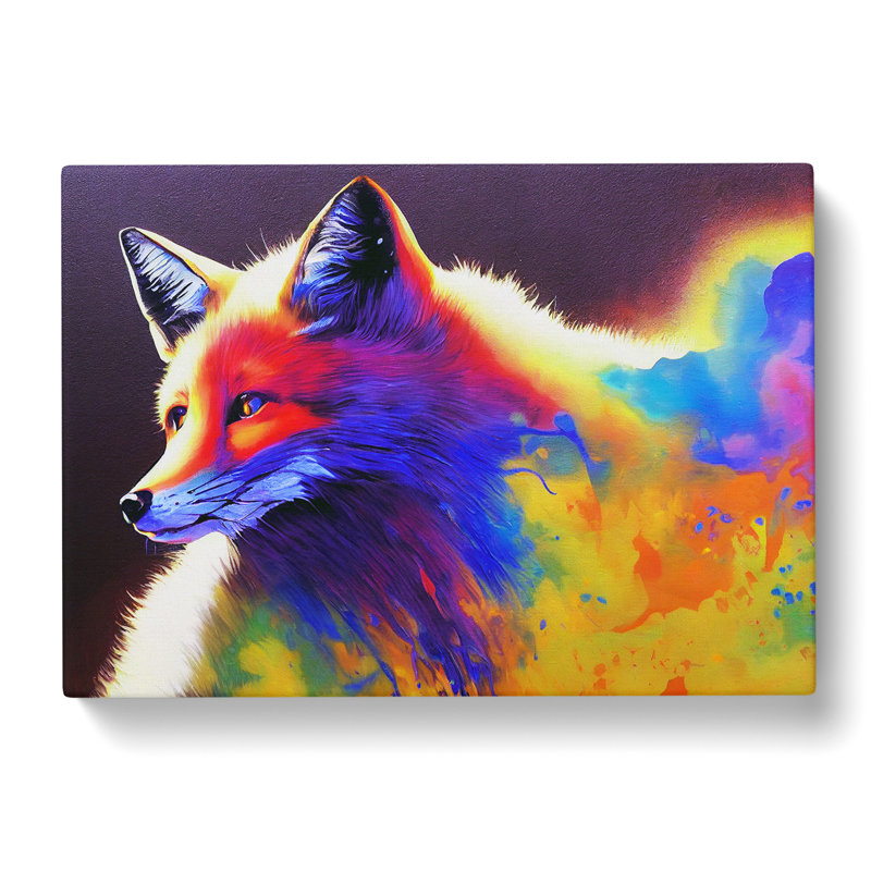 Mind Bending Fox Abstract - Wrapped Canvas, 50cm H x 76cm W x 3cm D