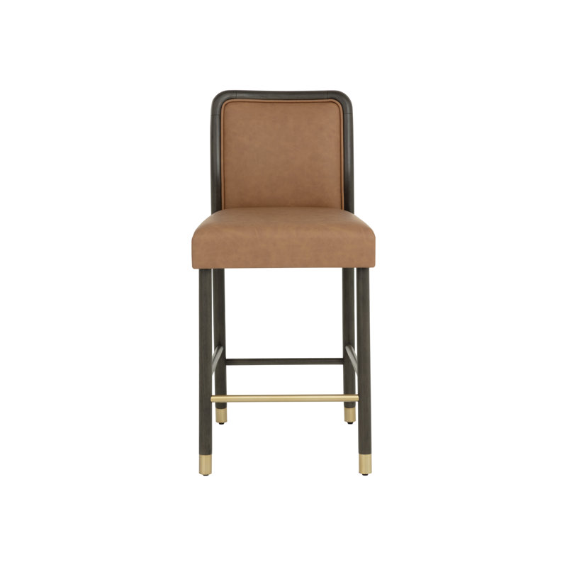 Jeno Upholstered Bar Stool, Milliken Cognac