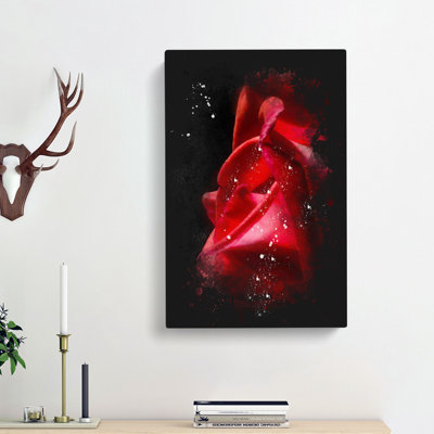 Petals of a Red Rose - Wrapped Canvas