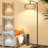Rattan Floor Lamp Boho Standing Lamp with Remote Control Dimmable
