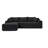 105'' Modular Sectional Sofa, Cloud Sectional Couch With Deep Seat, Modern Modular L-Shape Sofa Couch With Chaise,Upholstered Couches For Living Room Bedroom,No Assembly, (BLACK)