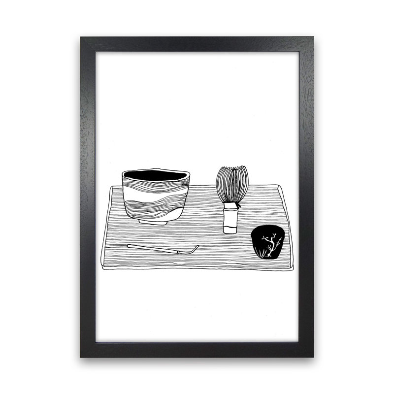 Japanese Matcha by Carissa Tanton - Print, 63cm H x 46cm W x 3cm D, Black Framed