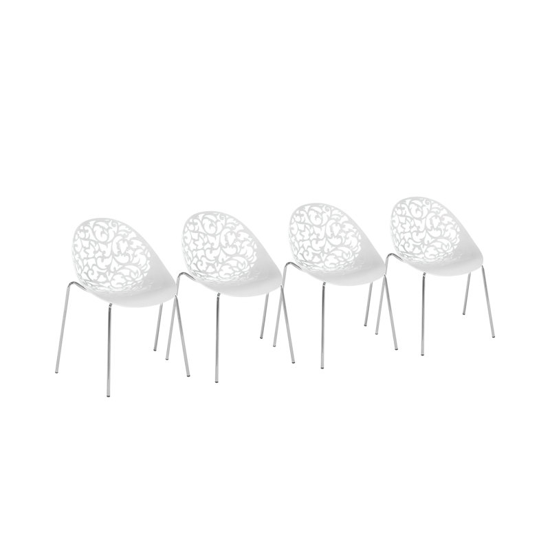 Talmadge 42cm H Stacking Side Chair, White