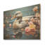 «Grey Duck» Floral Swims I - animal canard sur bois-1310683801