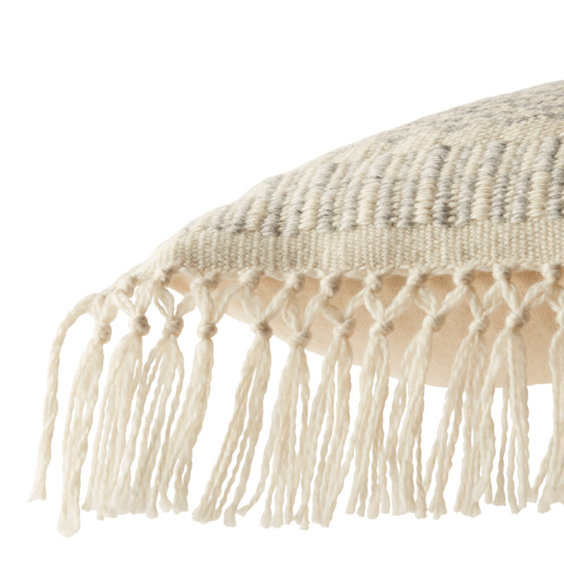 Housse et insert de coussin extérieur d'extérieur, Gris / ivoire, Polyfill