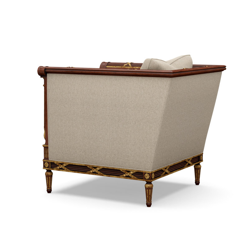 The Regent's Visit  Accent Chair, Brown Polyester
